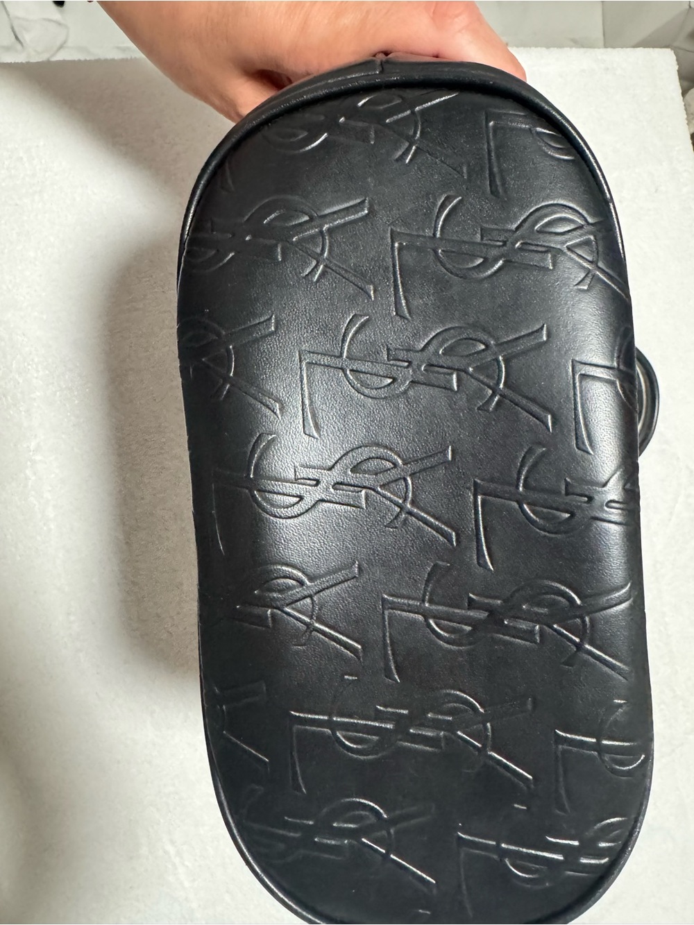 Saint Laurent Black Embossed Logo Shoulder Bag - Picture 4 of 12
